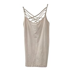 ZENANA OUTFITTERS Tan Spaghetti Strap Sleeveless Tank Top Girls Small / Medium